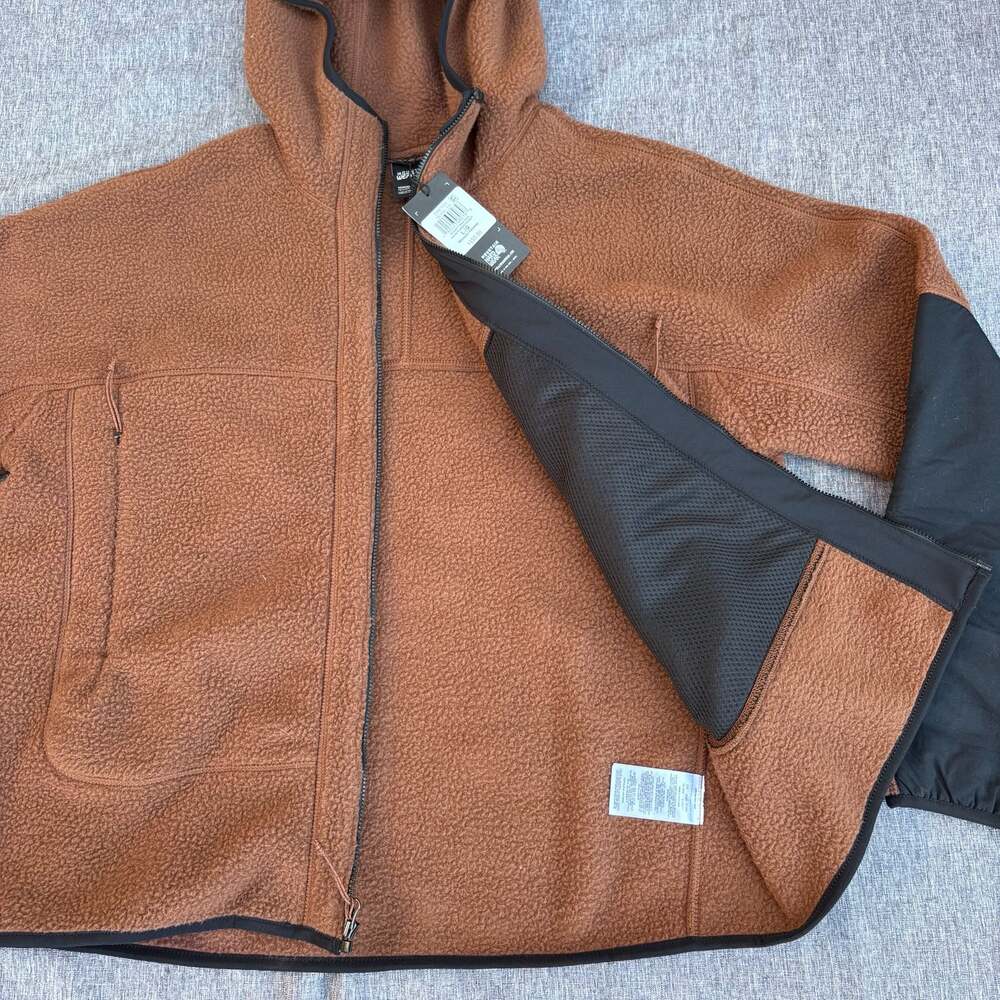 NWT Mountain Hardwear Women's HiCamp Fleece Gorpcore Hoodie Brown Size Large - Picture 4 of 6